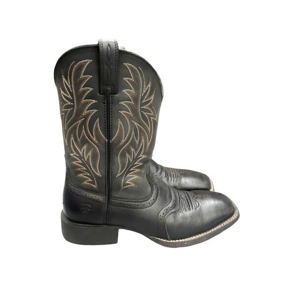 Ariat Black and Tan Cowboy Boots - Picture 1 of 10
